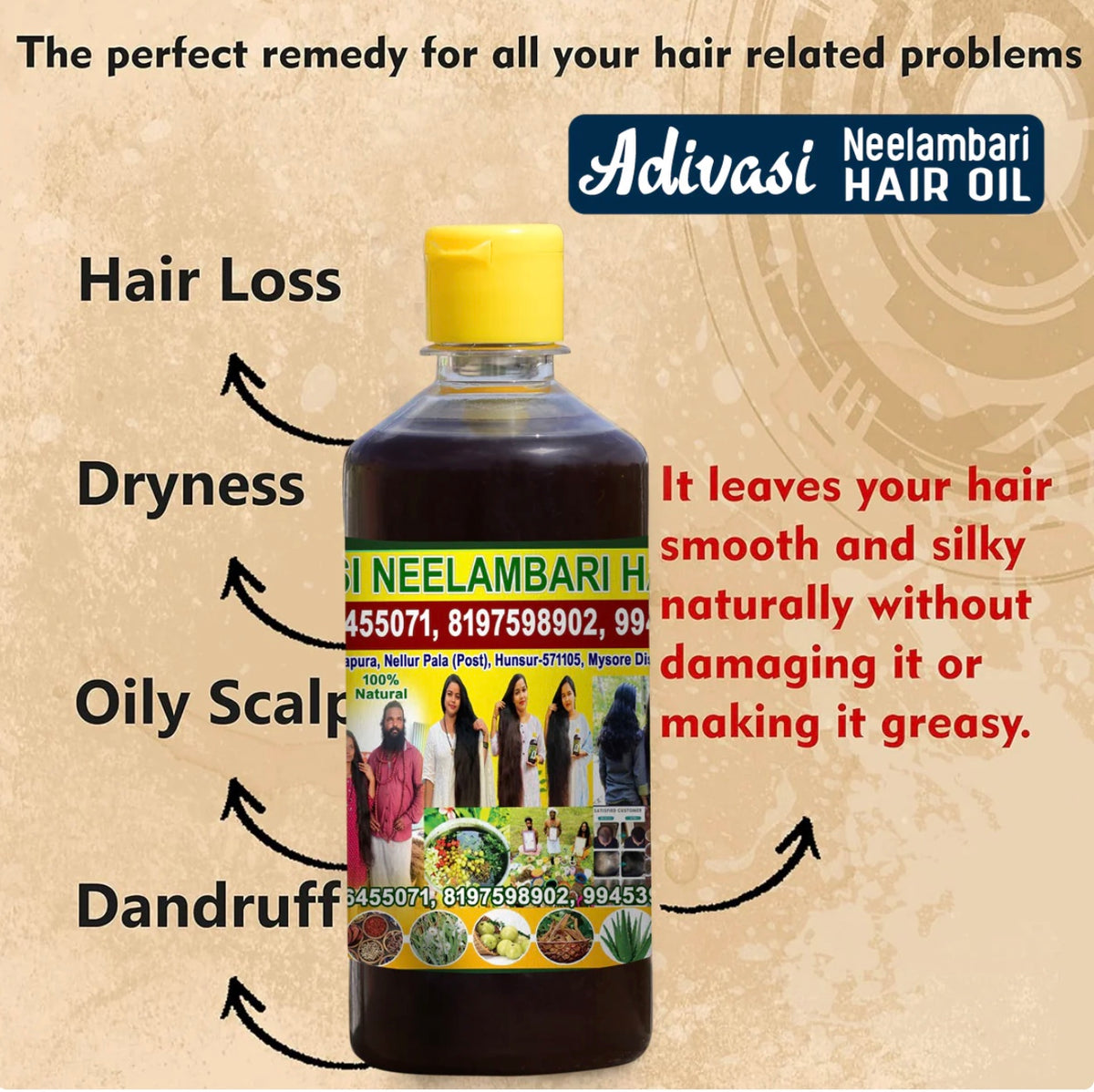 Adivasi Neelambari Hakki Pikki Herbal Hair Oil